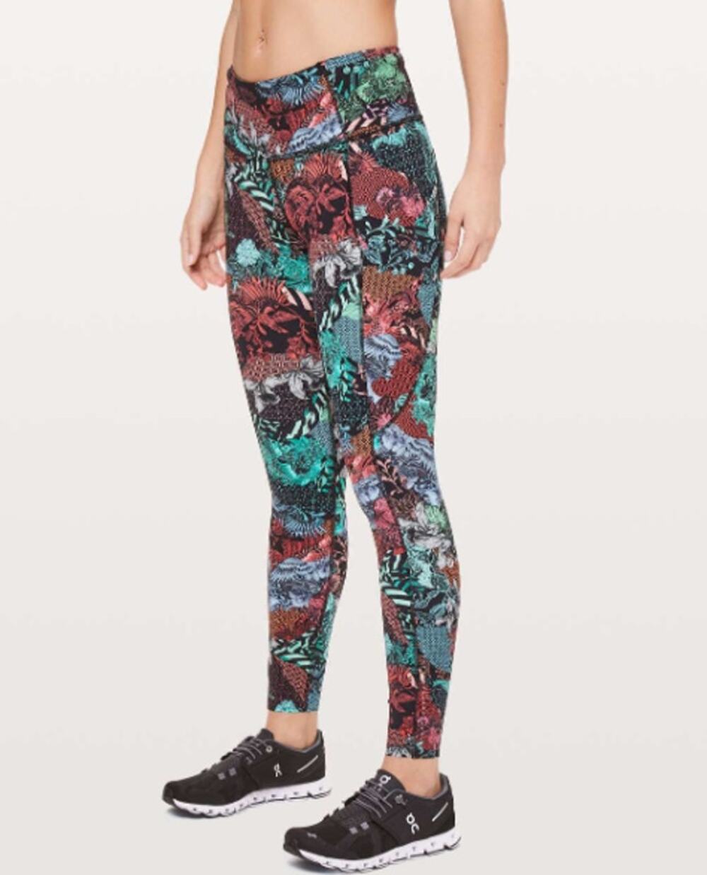 Lululemon Fast & Free 7/8 Tight II *Nulux 25" Zen Clash Multi size 4
